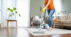 Clean the house and vacuum spiders and spider webs