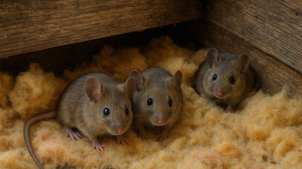 Mice in attic insulation