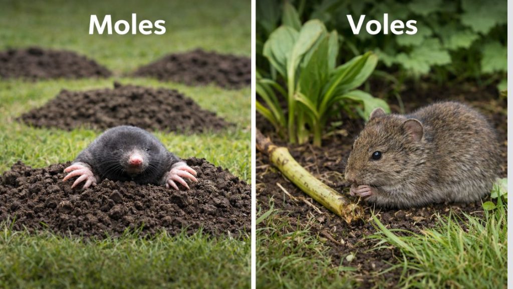 Mole Damage vs Vole Damage How to Tell the Difference